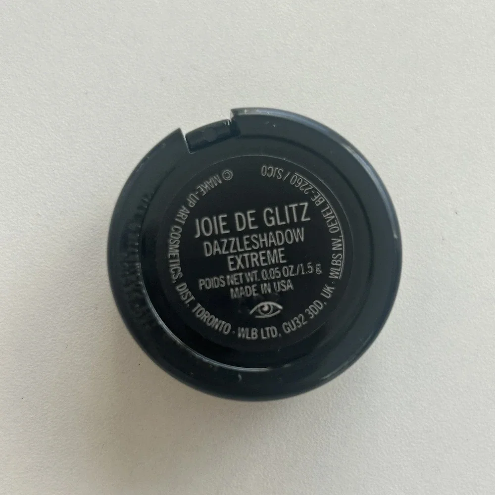 Mac JOIE DE GLITZ Dazzleshadow Extreme Eyeshadow Pot NI Olive Green Sparkle